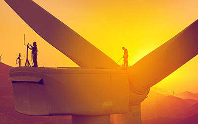 photo for a wind energy farm in the east of Turkey